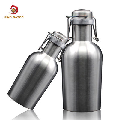 1.5L 2L Vacuum Insulated Growlers , Double Wall Swing Top Beer Growler