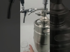 Air Pump Stainless Steel Double wall 5 Litre Mini Beer Kegs Optional Tapping Kits